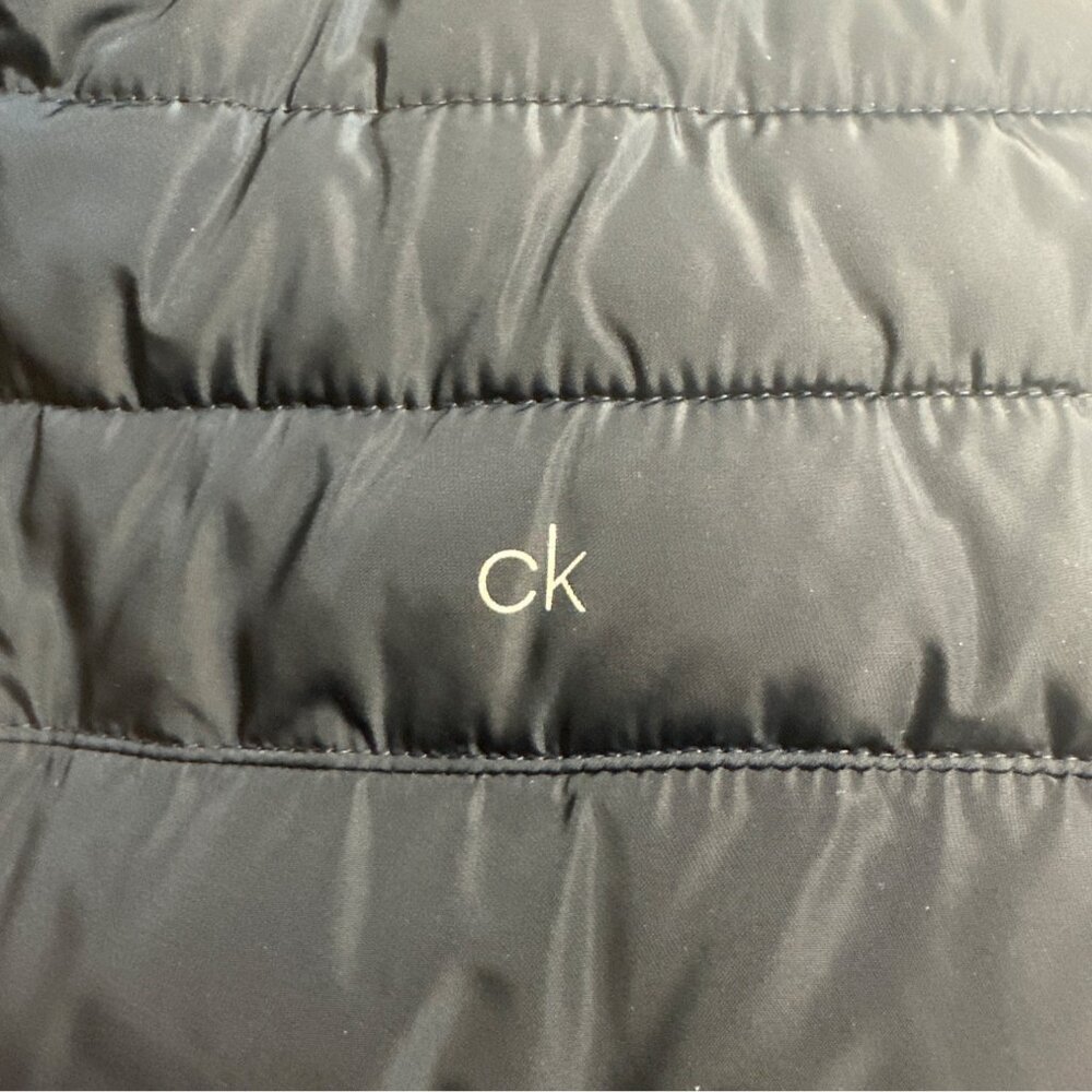 Calvin Klein Men's Water Resistant Zip Front Navy Blue Puffer Jacket Sz M - Picture 4 of 16